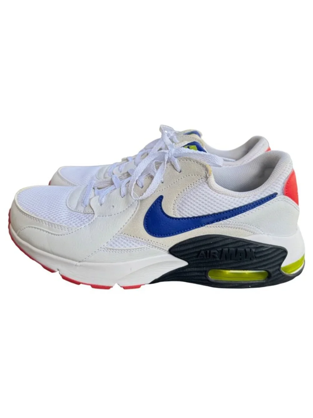 Nike Air Max Excee White Blue Red Mens Sneakers Size 10 CD4165-101 Running
